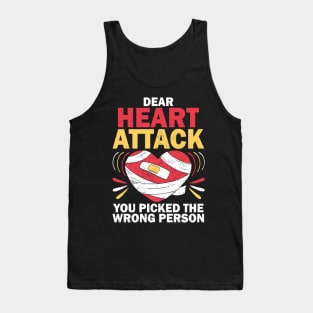 Heart Attack Survivor Funny Heart Surgery Quotes Tank Top